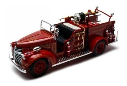 1941 Gmc Fire Engine Truck Diecast Modelo 1/32 Rojo