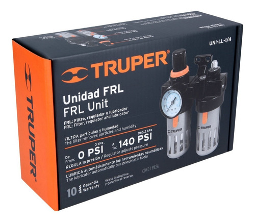 Regulador De Presion Y Filtro Compresor Truper
