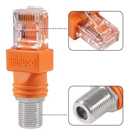 Paquete De 8 Adaptadores Rf A Rj45, Conexin Coaxial Effect