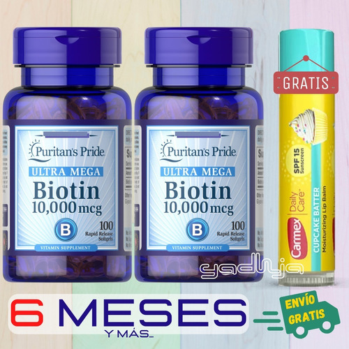 Biotina 200 Softgels 10000 Mcg