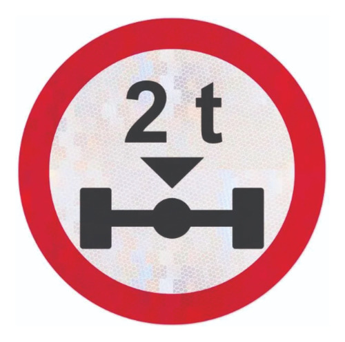 Placa De Trânsito Padrão Peso Máximo Permitido Por Eixo R-17