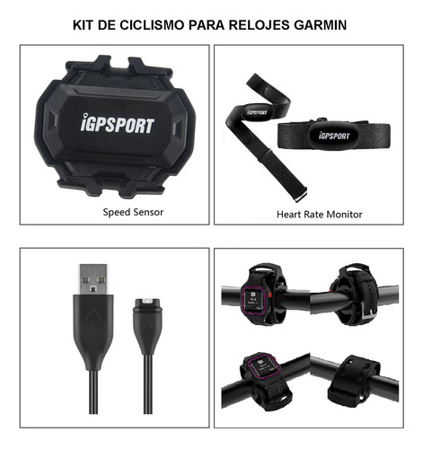 Imagen 1 de 10 de Kit De Ciclismo Para Forerunner 45 Y 45s De Garmin