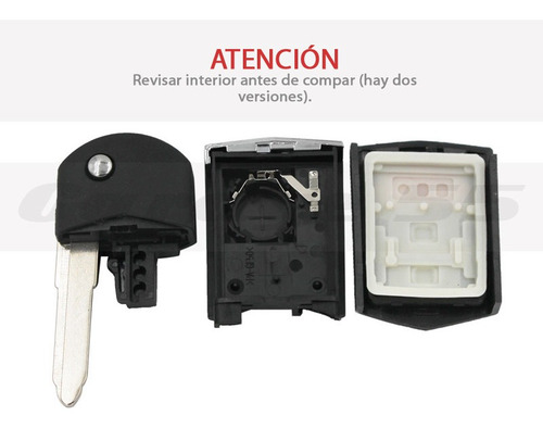 Carcasa Llave Mazda 4 Botones Doble Contacto