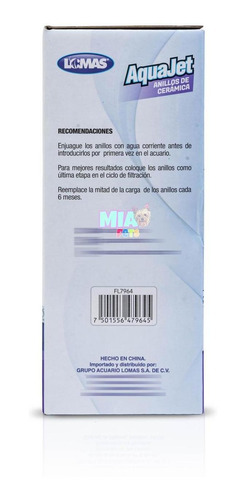 Imagen 5 de 6 de Anillos De Cerámica Aquajet 450g Purifica Agua