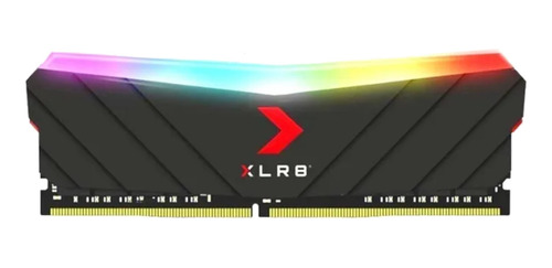Memoria RAM XLR8 Gaming EPIC-X RGB gamer color negro 32GB 2 PNY MD32GK2D4320016XRGB