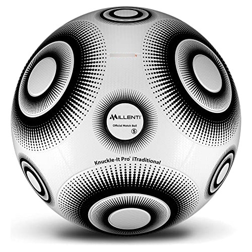 Millenti Knuckle-it Pro Soccer Ball - Tamaño 5 White Black S