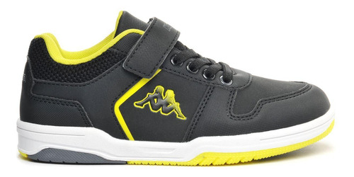 Zapatilla Teens Logo Kary Ev Black Lime Grey Melange