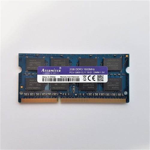 Imagem 1 de 2 de Memória Ram 2gb Notebook Ddr3 Pc3-12800 1600mhz 1.5v