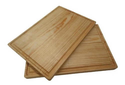 Plato Tabla Madera Carnes Asado 24x40cm Sin Logo