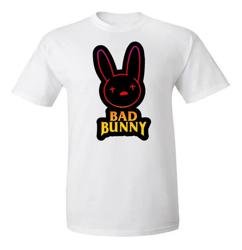 Remera Bad Bunny Logo Grande Unico Para Adultos Y Niños 