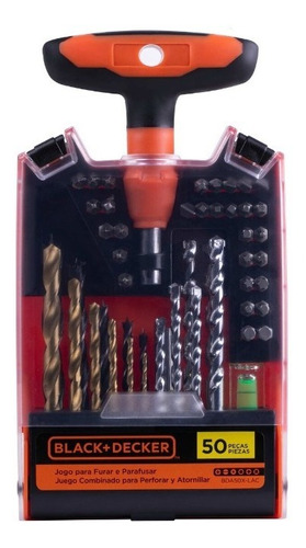 Set De Mechas Y Puntas De Atornillar Black & Decker Bda50x