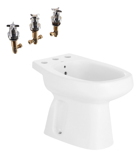 Juego Baño Bidet Roca Mónaco + Grifería Deca Flex - Aqualaf