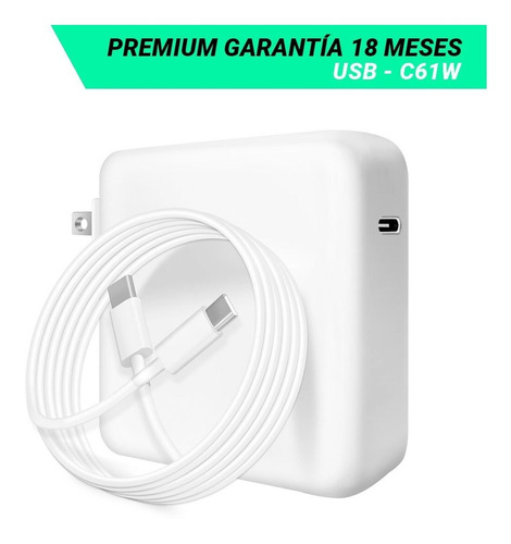 Cargador Premium Para  Macbook Pro A1989 Usb-c 61w