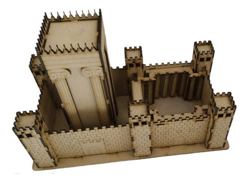 Templo De Salomón Corte Y Rayado Laser En Mdf
