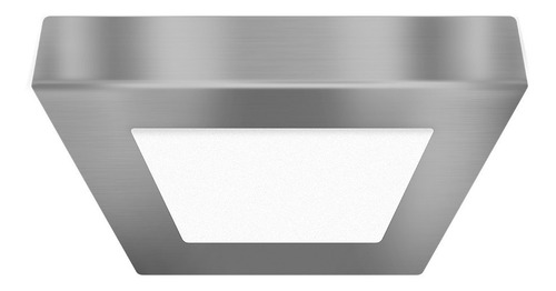 Panel Led 6w plafón cuadrado acero blanco frío