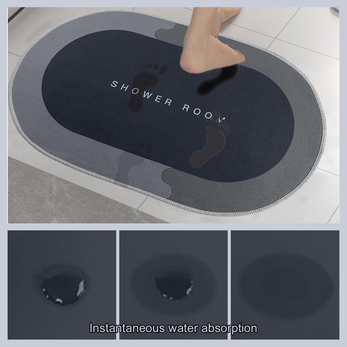 Alfombra De Baño F Superabsorbente Con Respaldo Seco, Antide