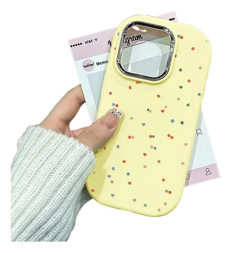 . Funda De Silicona For iPhone Con Diseño De Luna Colorida