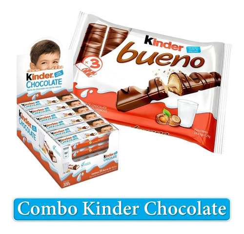 Combo Regalo Chocolates Kinder Barra Kinder Bueno