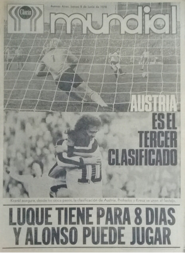 Suple Clarin Deportivo Mundial 8/6/1978.peru 0 Holanda 0