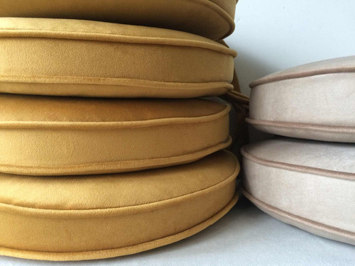 Imagen 4 de 7 de Almohadones Redondos Para Silla Con Cierre Pequeño Taller