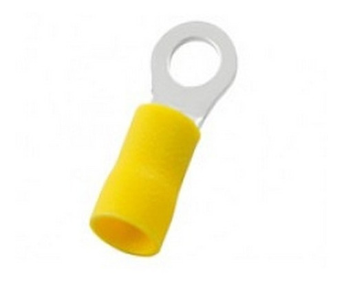 Kit 10 Terminal Olhal Pré Isolado Amarelo 25mm M6