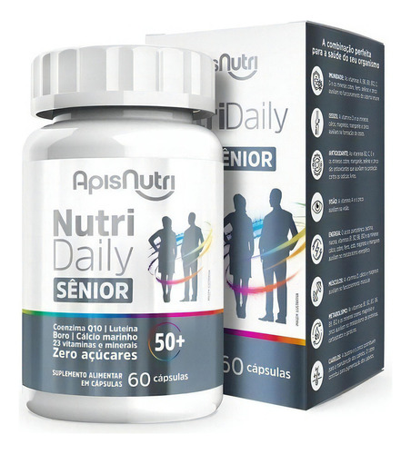 Suplemento Senior Nutridaily 50+ Do A Ao Z 60 Cápsulas Sabor Sem Sabor