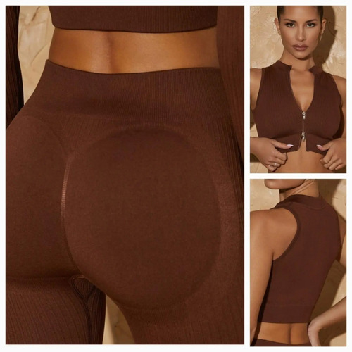 Set Thaisa 2 Piezas: Leggins Push Up + Top Importado