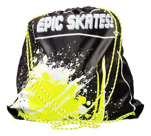 Epic Skates Bolsa Con Cordón, Negro/amarillo, Talla Única