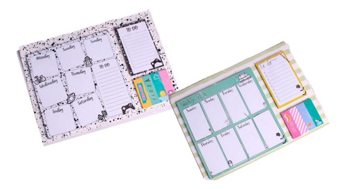 Planner Semanal Con Post It Varios Diseños