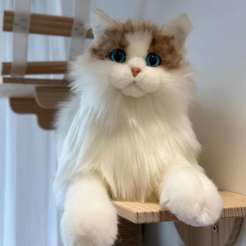 Muñeco De Peluche De Gato Realista, Animal Relleno, Gato