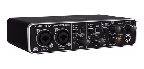 Behringer Umc204 Hd Interface Audio Usb Pc U-phoria Umc204hd