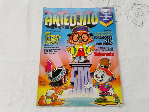 Revista Anteojito N° 1438 Año 1992 Historieta Colon Aborigen