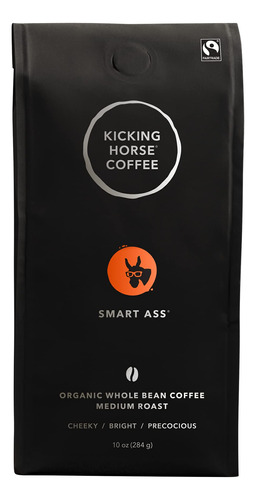 Kicking Horse Coffee, Smart Ass, Tostado Medio, Grano Entero