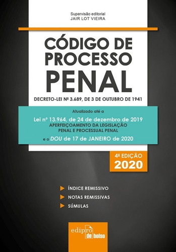 Mini Código De Processo Penal - Ultima Edição