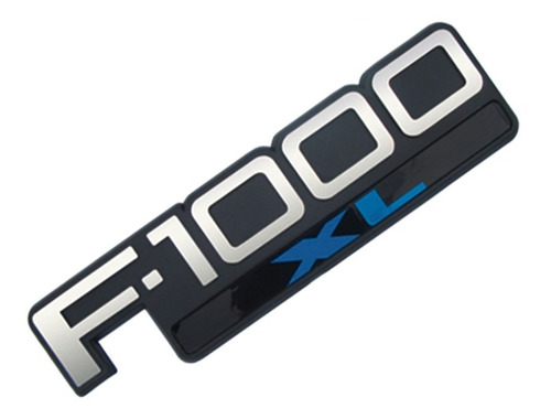 Emblema F-1000 Xl Cromado Com Xl Em Azul