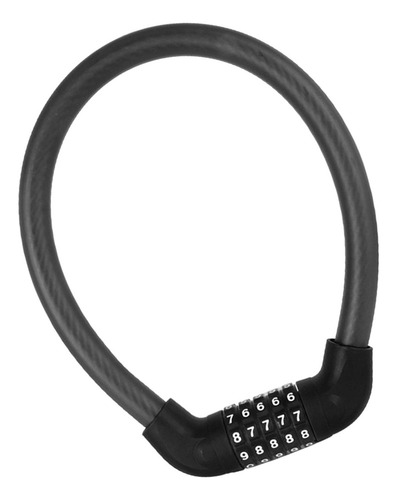 Cable De Bloqueo De Bicicleta Seguro Antirrobo Bloqueo Negro