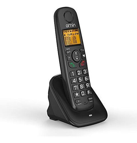 Teléfono Inalámbrico Ornin Modelo D1001 Color Negro Dect