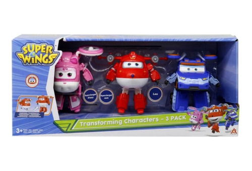 Super Wings 3 Pack Fig, Transformable Supercargado 