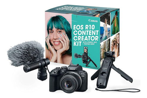 Canon Eos R10 Content Creator Kit - Cámara De Vlogging Sin E