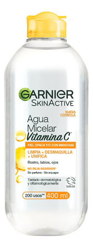 Kit de agua micelar Garnier Vitamina C serum iluminador hidratante mascarillas de regalo