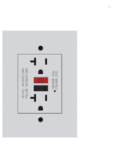 Tomacorriente Doble Gfci Cocina Baño Doble Blanco