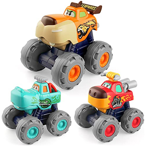 Friction Powered Cars 3 Piezas Push And Go Construction...