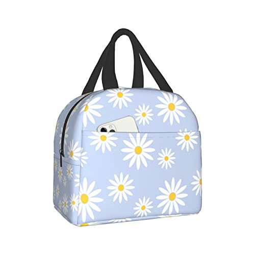 Ucsaxue Black Daisy Flower Lunch Bag Pequeña Caja De 8tzh0