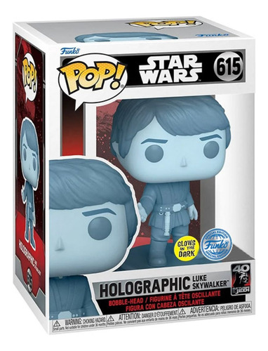 Funko Pop Star Wars 40th - Luke Skywalker Holographic Gw 615