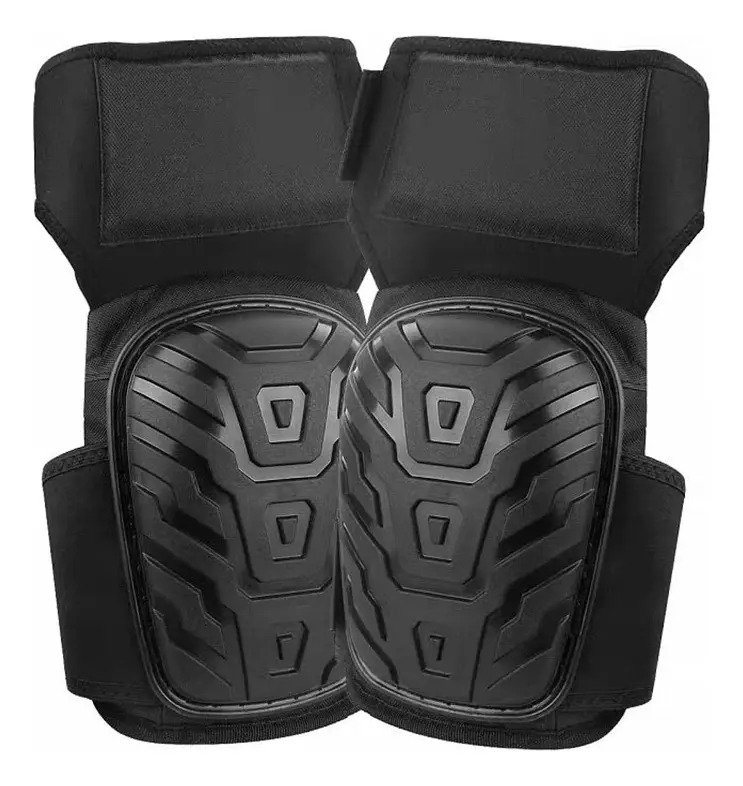 Imagen de Rodilleras Kidomy Negras Resistente Uso Construcción Velcro Ajustable