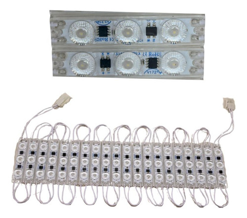 10pz Módulos 3 Led P/ Exterior C/lupa 110v Estructura Transparente.