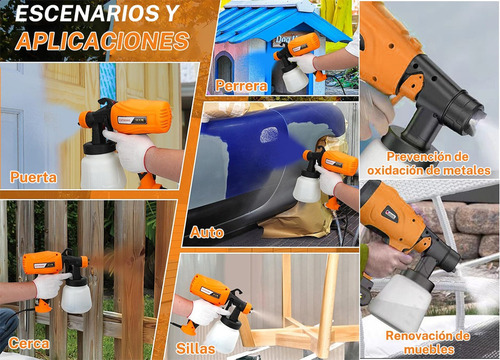 Pistola De Pintura Pulverizador De Tinta 900ml 3 Modos