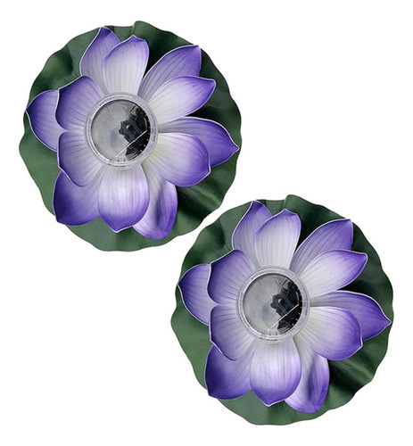 2 Faroles Led Flotantes Con Forma De Flor Nocturna Con Energ