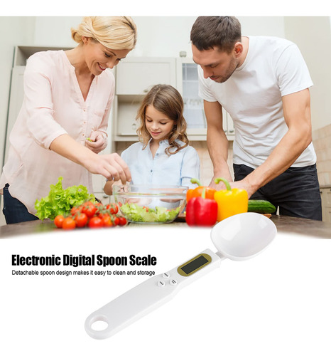Balanza De Cuchara Digital 500g 0.1g Pantalla Lcd Blanca