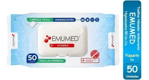 Emumed Toallitas Antibacterianas 50 Hojas Emu